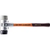 HALDER Mazza SIMPLEX soft-face con alloggiamento in alluminio e impugnatura in legno, Ø 60, composizione in gomma / TPE-mid