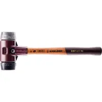 HALDER Mazza SIMPLEX soft-face con alloggiamento TE e manico in legno, Ø 60, composizione gomma / metallo morbido