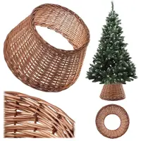 Kadax Gonna per albero di Natale in vimini naturale, 46,5 cm
