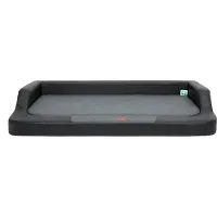 HOBBYDOG Cuscino per cani Cesto per cani Divano per cani Ortopedico per cani da compagnia Lavabile - Medico Lux 94 x 62 x 15 cm [taglia: XL] - Nero con grigio