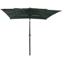 Syfax Ombrellone a 3 Livelli con Palo in Alluminio Verde 2,5x2,5 m