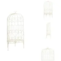 vidaXL Panchina da giardino 95 cm in ferro bianco antico - Panchine da giardino