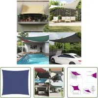 The Living Store Tenda da sole in tessuto Oxford Square 7x7 m Blu