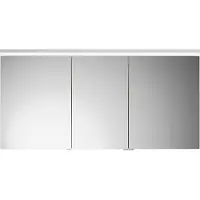 Burgbad Lin20 armoire de toilette éclairage LED, 3 portes, porte du milieu butée à gauche, 1400x700x170mm, SPQK140RF5355, SPQK140RF5355