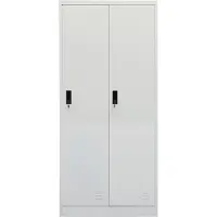 Syfax Armadio Grigio Chiaro 80x50x180 cm in Acciaio