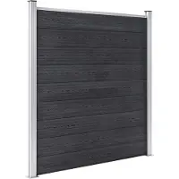 vidaXL Recinzione da giardino WPC 1218x186 cm grigio