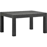 Syfax Tavolo da Giardino Antracite 58x58x41 cm in Rattan PP