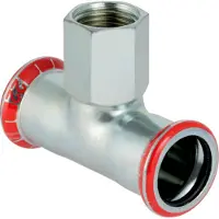 Geberit GE Mapress, raccordo a T con uscita, Acciaio al carbonio, d42 x Rp1 x 42 mm, zincato, 1 pz.