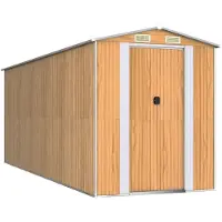 Syfax Capanno Giardino Marrone Chiaro 192x523x223 cm Acciaio Zincato