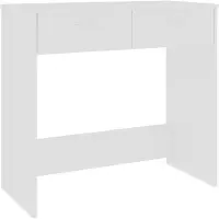 Syfax Scrivania Bianca 80x40x75 cm in Legno Multistrato