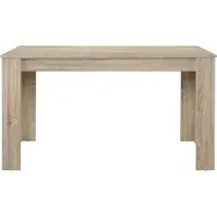 En.casa Tavolo da pranzo 'Nora' per 6 persone 140x90x77 cm rovere chiaro