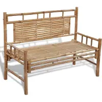 The Living Store Panchina da giardino 120 cm in bambù