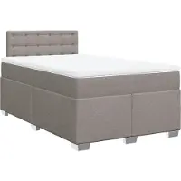 Syfax Giroletto a Molle con Materasso Tortora 120x200 cm in Tessuto