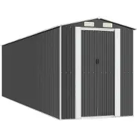 Syfax Capanno da Giardino Antracite 192x689x223 cm in Acciaio Zincato