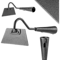Kadax zappa da giardino senza manico, zappa a forma trapezoidale, nera, 12 cm