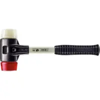 HALDER Mazza SIMPLEX soft-face con alloggiamento TE rinforzato e impugnatura in fibra di vetro, Ø 50, plastica / nylon