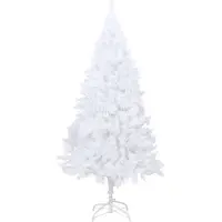 The Living Store Albero di Natale artificiale con rami spessi Bianco 180 cm PVC