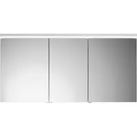 Burgbad Lin20 armoire de toilette éclairage LED, 3 portes, porte du milieu butée à droite, 1400x700x170mm, SPQK140LF5375, SPQK140LF5375