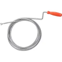 Relaxdays 2 spirali per la pulizia dei tubi con gancio, pulizia meccanica dei tubi, WC, doccia, lavabo, acciaio, 6 mm x 3 m, argento