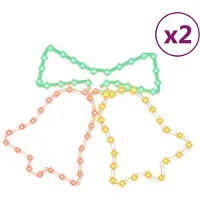 vidaXL LED Silhouettes 2 pz. Campane di Natale con 72 LED 50x56 cm