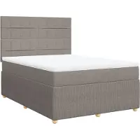 Syfax Giroletto a Molle con Materasso Tortora 140x200 cm in Tessuto