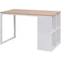 Syfax Scrivania 120x60x75 cm Rovere e Bianco