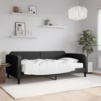 Prolenta Maison Exclusive - Divano letto con materasso nero 100x200 cm in tessuto