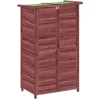 Syfax Rimessa da Giardino Moka 83x57x140 cm in Legno Massello di Pino