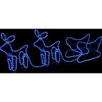 Syfax Renne e Slitta Decorazione Natalizia per Esterni 576 LED