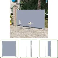 The Living Store Tenda laterale estensibile 160x300 cm Grigio