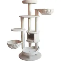 Nobby Kratzbaum "FIDA piccolo crema-leinenoptik 58 x 58 x 141 cm