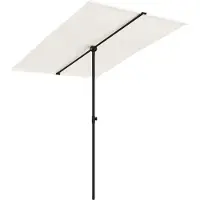 Syfax Ombrellone da Giardino Palo in Alluminio 2x1,5 m Bianco Sabbia