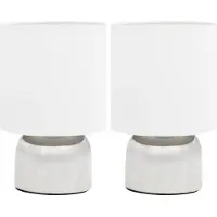 Syfax Lampade da Tavolo 2 pz Pulsanti Touch Bianche E14