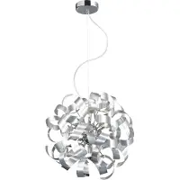 Luxera Lampada a sospensione RIBBON 5xG9/33W, argento, Ø: 42 H: 120 cm, attacco G9
