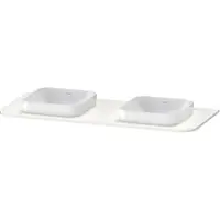 Duravit Happy D.2 Plus Console, 1300x550 mm, 2 découpes, pour meuble sous-lavabo HP4943B, HP032KB2222, HP032KB2222