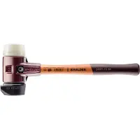 HALDER Mazza SIMPLEX soft-face con alloggiamento TE e manico in legno, Ø 80, composizione in gomma con base / nylon