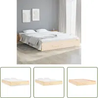 The Living Store Letto in legno massiccio 140x200 cm