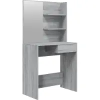 Syfax Toeletta con Specchio Grigio Sonoma 74,5x40x141 cm