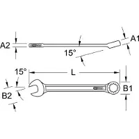 Ks Tools XL Chiave combinata angolata 18 mm - 517.1518