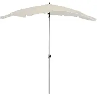 Syfax Ombrellone da Giardino con Palo 200x130 cm Sabbia
