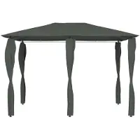Syfax Gazebo con Montanti Rivestiti 3x4x2,6 m Antracite 160 g/m²