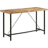 Syfax Tavolino da Bar 180x70x107 cm Legno Massello di Mango e Ferro