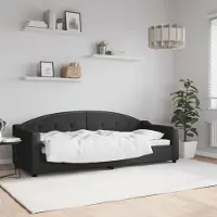 Prolenta Maison Exclusive - Letto a giorno nero, 80x200 cm, rivestito in tessuto