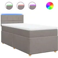 Syfax Giroletto a Molle con Materasso Tortora 100x200 cm in Tessuto
