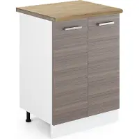 Vicco Mobiletto base cucina R-Line Grigio nobile 60 cm , PL Rovere, Model 46174