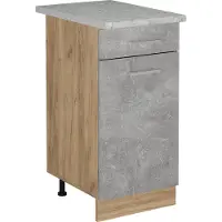 Vicco Mobiletto base per cucina R-Line Calcestruzzo 40 cm PL Marmo, Model 54082