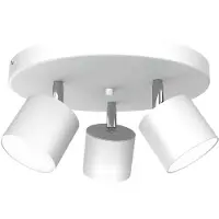 Eko-Light Faretto da soffitto Cloudy 3 luci rotondo bianco