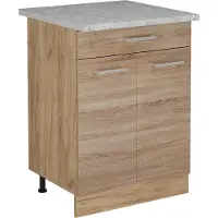 Vicco Mobiletto base per cucina R-Line Sonoma 60 cm PL Marmo, Model 53499