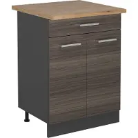 Vicco Mobiletto base per cucina R-Line Grigio nobile 60 cm , PL Rovere, Model 53545