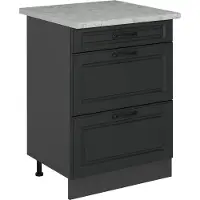 Vicco Mobiletto base per cucina R-Line Antracite rustico 60 cm PL Marmo, Model 53810